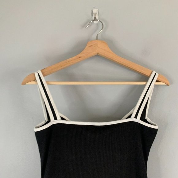 Princess Polly Jazmin Mini Dress Black White NWT Ribbed Clubbing Party US 6 - Picture 7 of 10